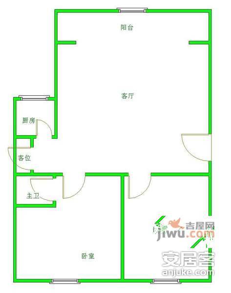 荣鑫苑2室2厅1卫83㎡户型图