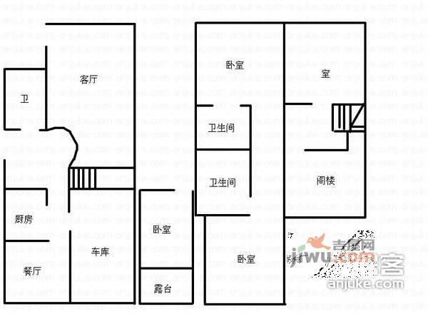 碧水馨居2室1厅1卫90㎡户型图