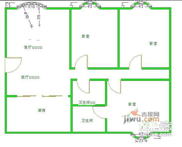 和睦人家3室2厅2卫135㎡户型图