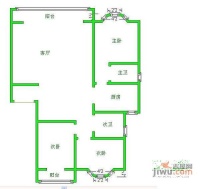 阳光金沙3室2厅2卫120㎡户型图