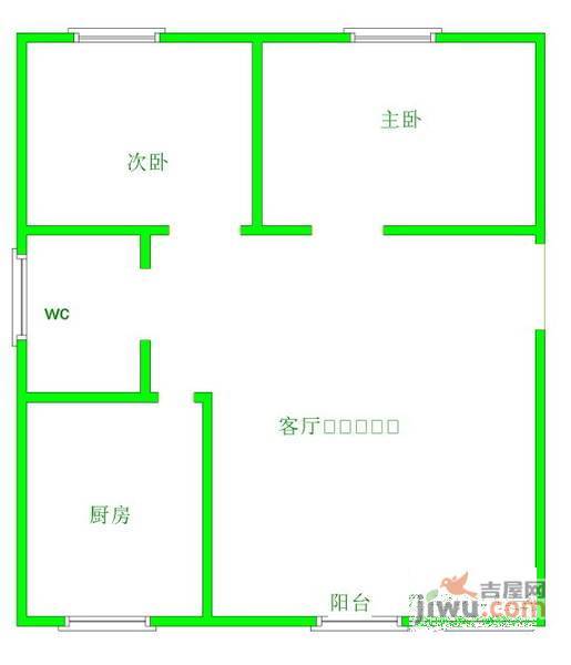 香榭里公交苑2室2厅1卫96㎡户型图