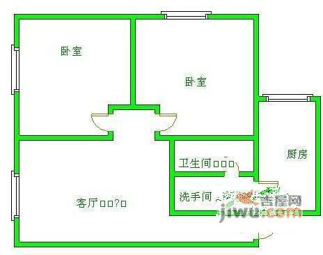 西雅语嫣2室2厅1卫106㎡户型图