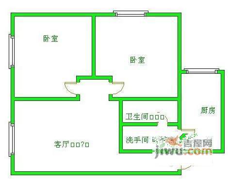 西雅语嫣2室1厅1卫87㎡户型图