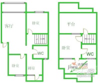 瀚林花园3室2厅2卫145㎡户型图