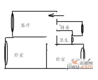 瀚林花园3室2厅1卫134㎡户型图