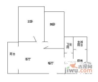 瀚林花园2室1厅1卫91㎡户型图