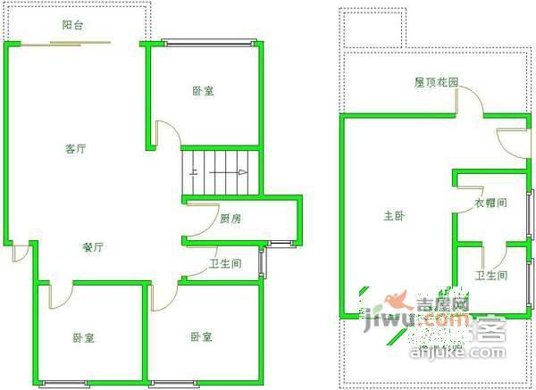 瀚林花园4室2厅2卫户型图