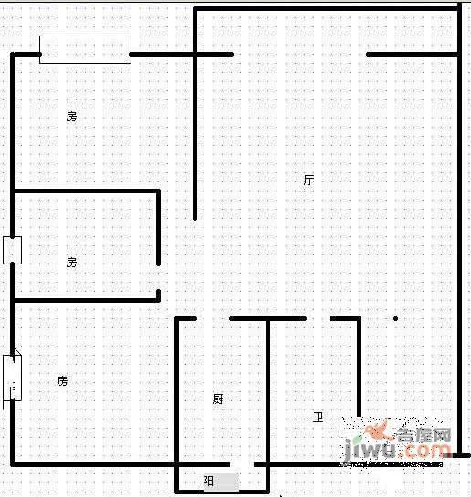 金房星座2室2厅1卫86㎡户型图