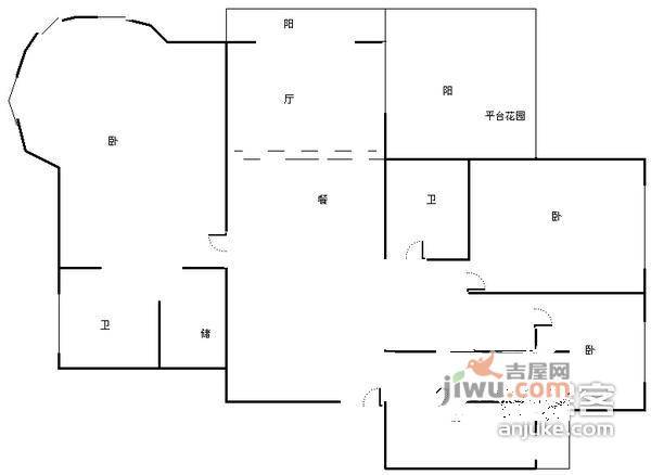 远大都市风景一期4室3厅2卫178㎡户型图