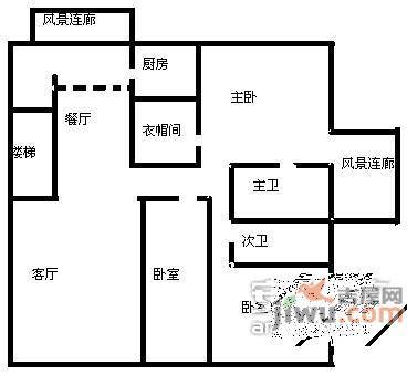 远大都市风景一期4室2厅2卫216㎡户型图