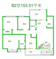 鹭岛国际社区三期5室2厅3卫238㎡户型图