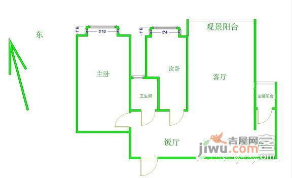 鹭岛国际社区三期2室2厅2卫175㎡户型图