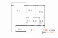 上道西城3室2厅2卫97㎡户型图