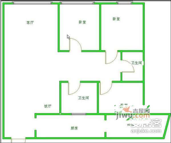 童子街庭苑3室2厅2卫177㎡户型图