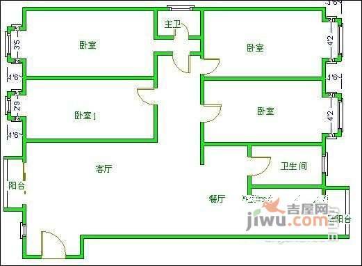 童子街庭苑4室2厅2卫177㎡户型图