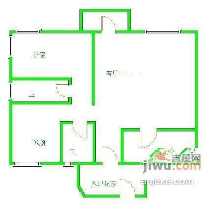 西子香荷2室2厅1卫95㎡户型图