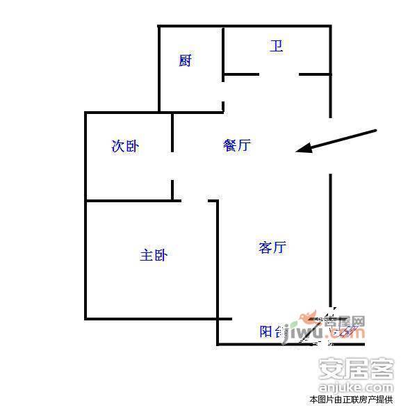 大庆蜀苑2室1厅1卫88㎡户型图