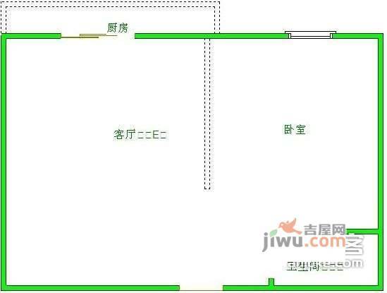 欧波罗1室1厅1卫户型图