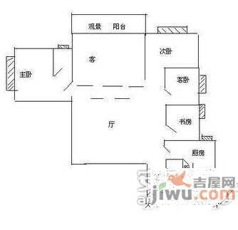 凤天家园3室2厅2卫105㎡户型图