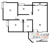 金洁南桥晓月3室2厅1卫95㎡户型图