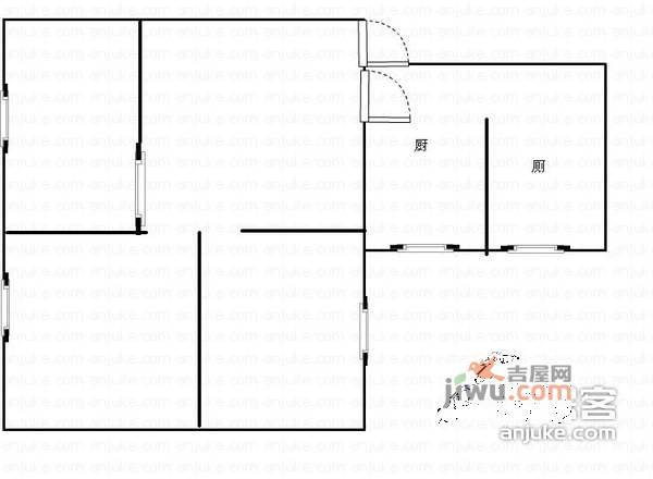 欣芳苑3室1厅1卫户型图