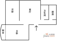 胜利路小区2室1厅1卫77㎡户型图