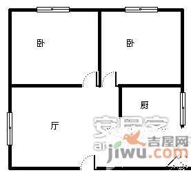 五里店小学教师集资楼2室1厅1卫户型图