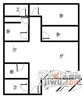 三院集资房3室2厅2卫145㎡户型图