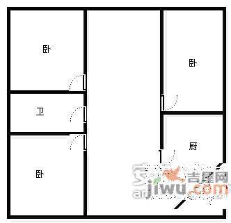 三院集资房3室2厅1卫户型图