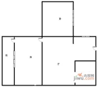 嘉陵东西村2室1厅1卫户型图