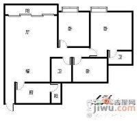 江北天燃气集资房3室2厅2卫142㎡户型图