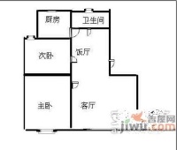 城南花园2室2厅1卫83㎡户型图