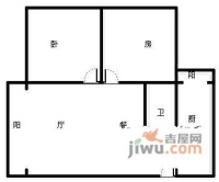 长石苑2室2厅1卫95㎡户型图