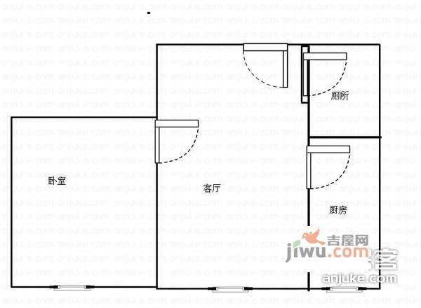 长石苑1室1厅1卫户型图