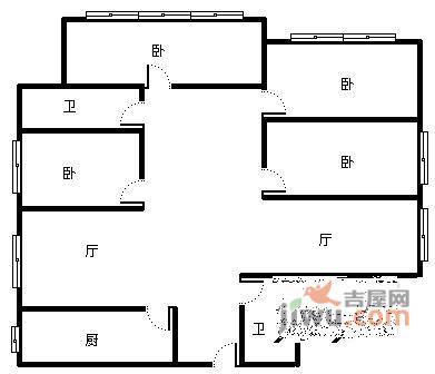 和诚大厦3室2厅2卫161㎡户型图