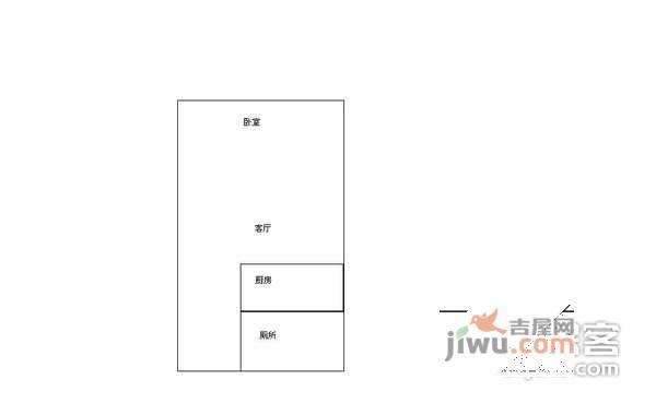 万凯新都会1室0厅1卫60㎡户型图