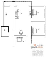 领事巷社区3室1厅1卫80㎡户型图