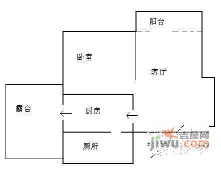 华龙小区1室1厅1卫户型图