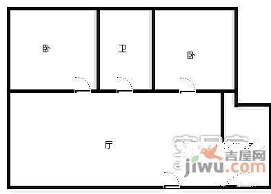 凤天路小区2室2厅1卫户型图