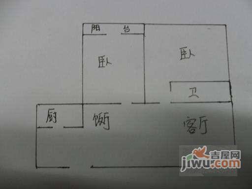 天龙城市花园2室1厅1卫82㎡户型图