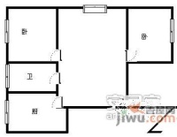 建新东路小区2室1厅1卫85㎡户型图