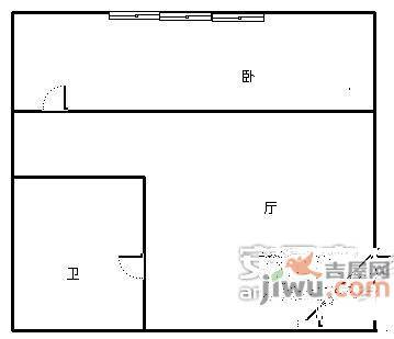 恺瑞大厦1室1厅1卫户型图