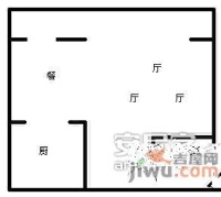 骄阳天际2室2厅2卫58㎡户型图