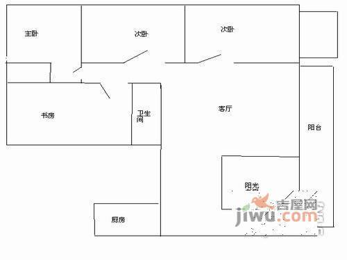 学府大道1-69号4室2厅2卫户型图