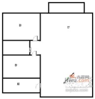 艾佳沁园2室1厅1卫101㎡户型图