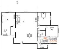 鸿程大厦3室2厅2卫户型图