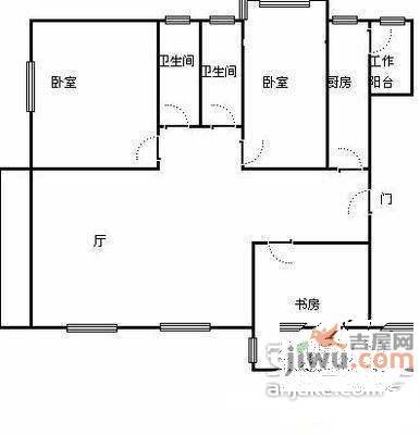 融信大厦3室2厅2卫144㎡户型图