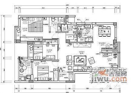 融信大厦3室2厅1卫144㎡户型图