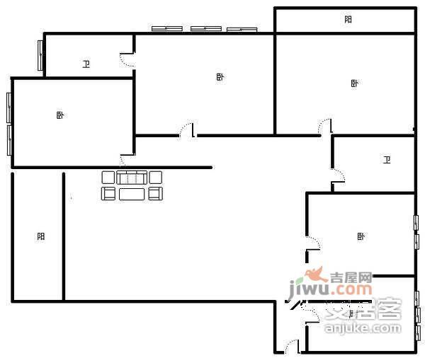 华宇都市家园4室2厅2卫户型图