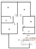 桃源公寓3室2厅1卫户型图